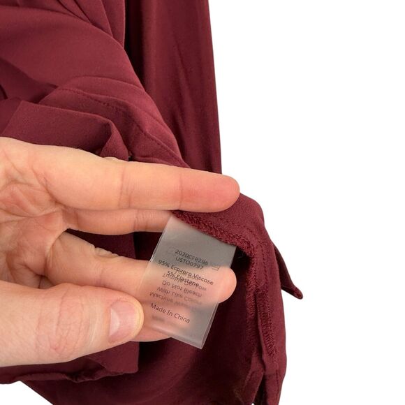 Universal Standard Grace Eco Maroon Button Front Blouse Womens Medium US 18-20 - Picture 4 of 6